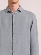 Shirts Frescobol Carioca Antonio Linen Regular Shirt Coastal Blue Apoella