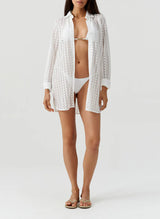 Shirts Melissa Odabash Daria Knit Shirt White Apoella