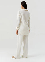 Shirts Melissa Odabash Leona Classic Buttoned Shirt Ivory Apoella