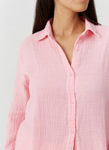 Shirts Melissa Odabash Leona Classic Buttoned Shirt Rose Apoella