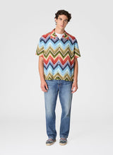 Shirts Missoni Bowling Shirt in Viscose with Macro Multi Zigzag Print Apoella