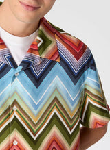Shirts Missoni Bowling Shirt in Viscose with Macro Multi Zigzag Print Apoella