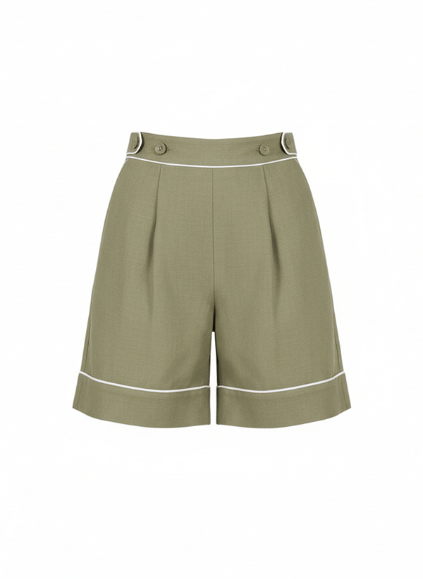 Shorts Ancient Kallos Niki Linen Shorts Khaki Apoella