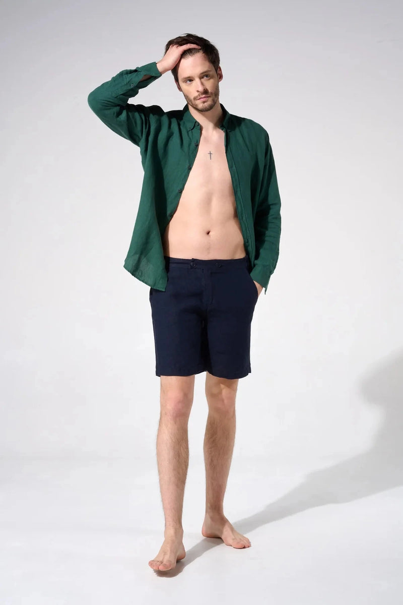 Shorts Apnée Linen Shorts Blue Apoella