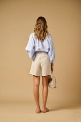 Shorts APOELLA Elli Linen Bermuda Shorts Beige Apoella