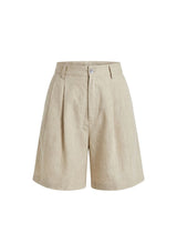 Shorts APOELLA Elli Linen Bermuda Shorts Beige Apoella