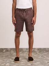 Shorts Frescobol Carioca Felipe Linen Shorts Brown Apoella