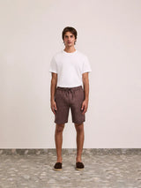 Shorts Frescobol Carioca Felipe Linen Shorts Brown Apoella