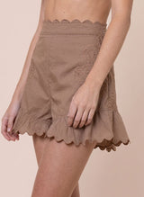 Shorts Juliet Dunn Frill Shorts With Ric Rac Mocha Apoella