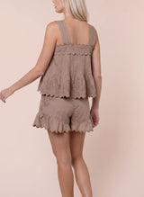 Shorts Juliet Dunn Frill Shorts With Ric Rac Mocha Apoella