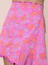 Shorts Juliet Dunn Ginkgo Floral Print Shorts Fuchsia/Neon Red 1 / Fuchsia Apoella