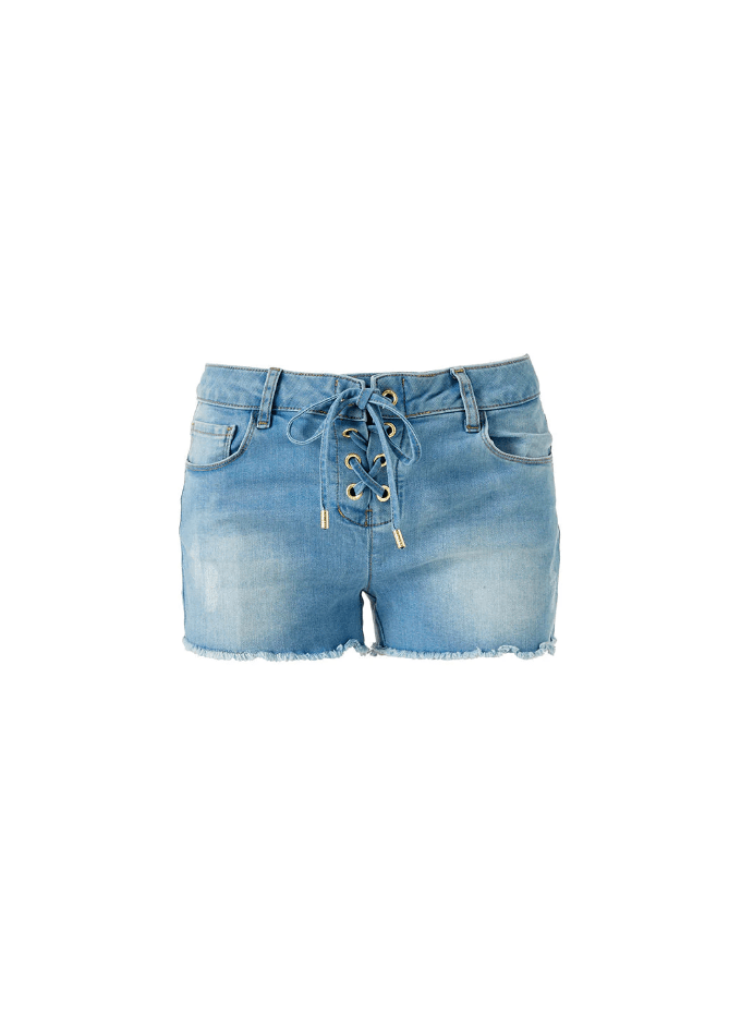 Shorts Melissa Odabash Alexi Lace Up Denim Shorts Denim / XS Apoella