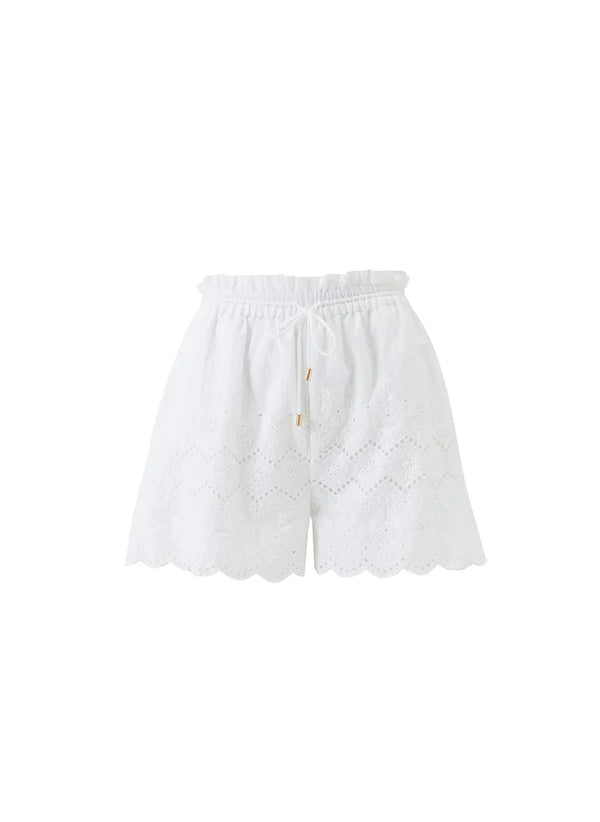Shorts Melissa Odabash Indy Embroidered Shorts White Apoella