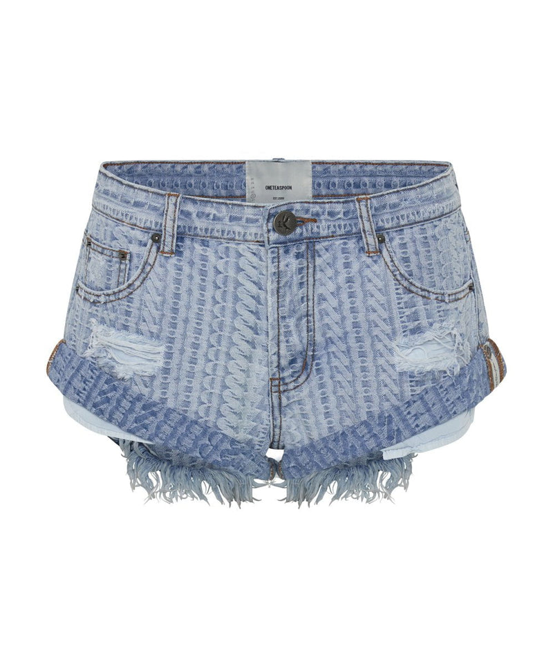 Shorts One Teaspoon Bandit Low Waist Denim Shorts On Repeat Denim / 24 Apoella