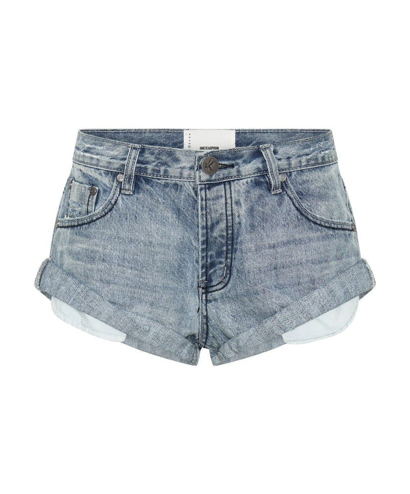 Shorts One Teaspoon Bandit Low Waist Denim Shorts Salty Dog Denim / 24 Apoella