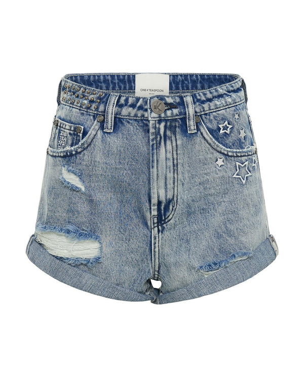 Shorts One Teaspoon Bandits High Waist Denim Shorts Salty Dog Apoella