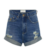 Shorts One Teaspoon Bandits High Waist Denim Shorts Shredded Gold Apoella