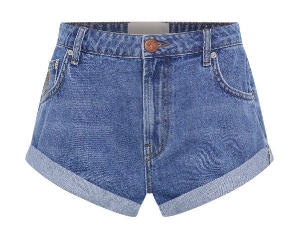 Shorts One Teaspoon Bandits Low Waist Denim Shorts Blue Estate Apoella