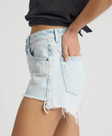 Shorts One Teaspoon Bonitas High Waist Denim Shorts Beach Blue Apoella