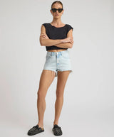 Shorts One Teaspoon Bonitas High Waist Denim Shorts Beach Blue Apoella