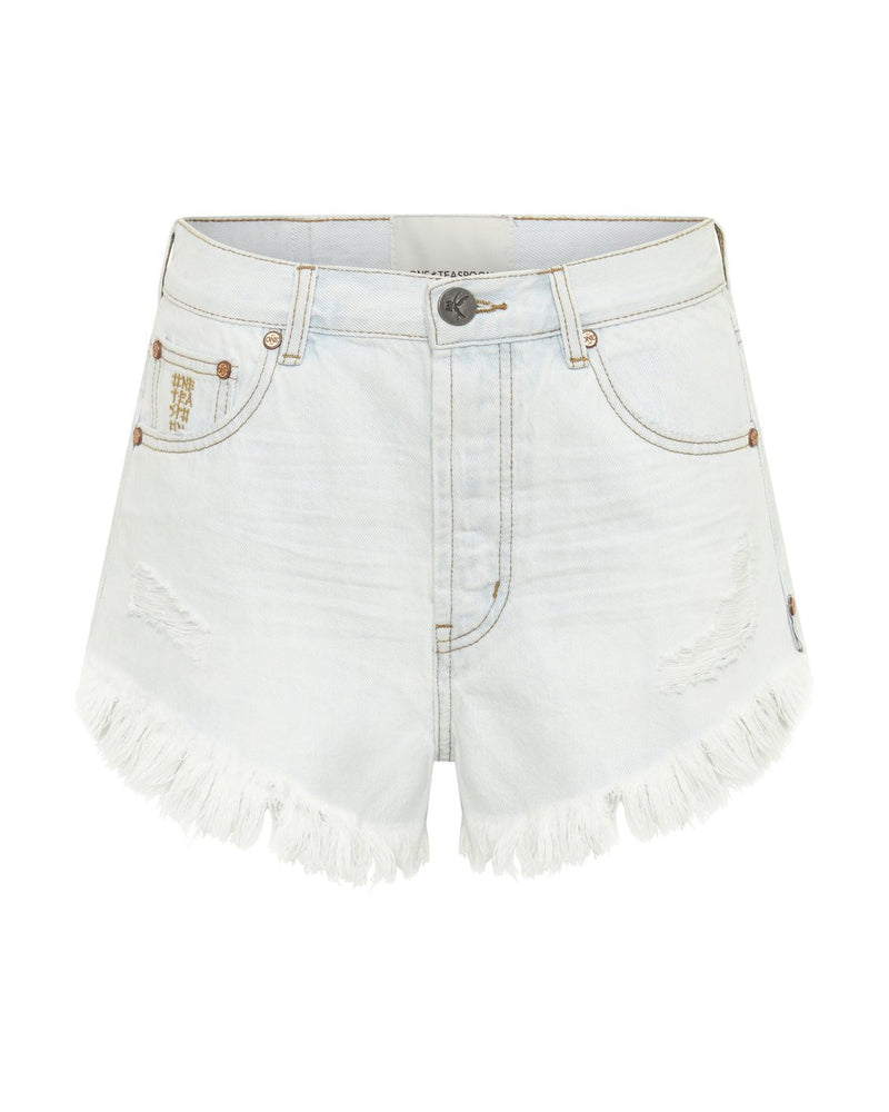 Shorts One Teaspoon Outlaws Mid Waist Denim Shorts Bel Air Blue Apoella