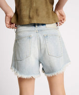 Shorts One Teaspoon Truckers Mid Waist Denim Shorts Fleetwood Denim Apoella