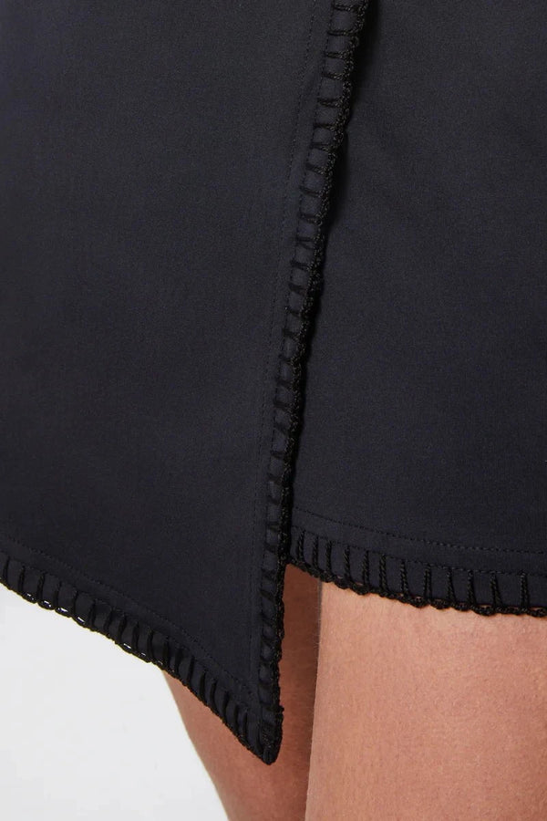 Skirts Kiohne Petals Embroidered Skirt Black Apoella