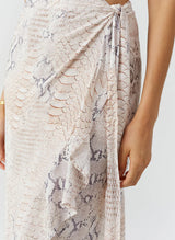 Skirts Melissa Odabash Danni Wrap Long Skirt Lizard Apoella