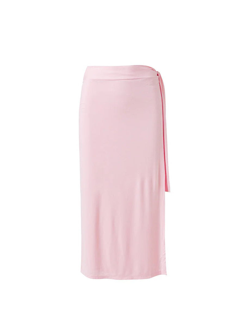 Skirts Melissa Odabash Ida Mid Length Tie Side Wrap Skirt Rose Apoella