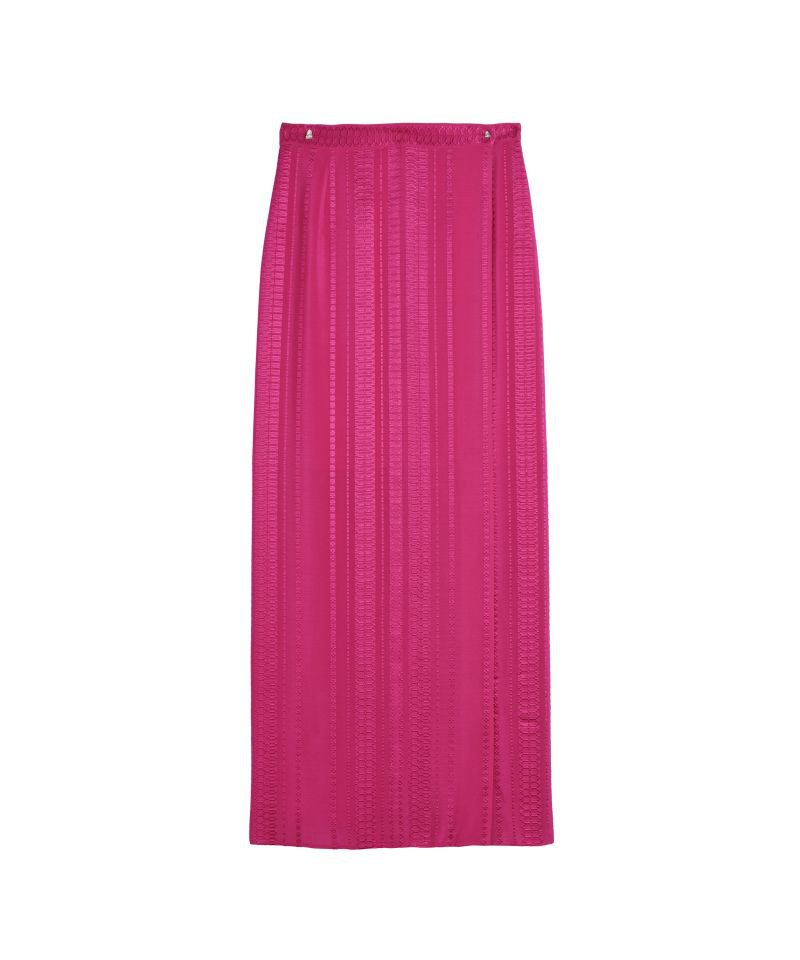 Skirts Zeus n Dione Nemea Midi Silk Skirt Magenta 38 / Magenta Apoella