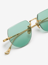 Sunglasses Eyepetizer Articolo Drive Gold/Turquoise Lenses O/S / Turquoise Apoella