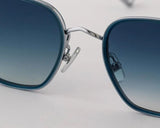 Sunglasses Eyepetizer Honore Transparent Blue With Blue Gradient Lenses O/S / Blue Apoella
