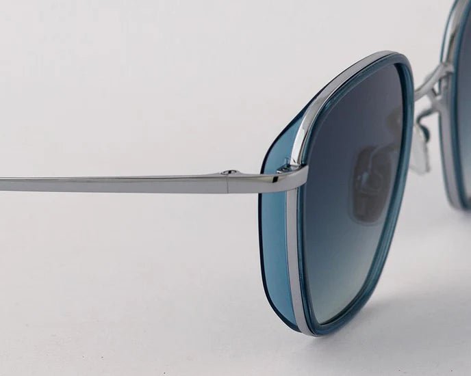 Sunglasses Eyepetizer Honore Transparent Blue With Blue Gradient Lenses O/S / Blue Apoella