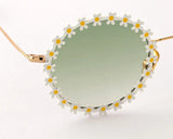 Sunglasses Eyepetizer Lulu Round With Flowers O/S / White Apoella