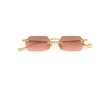 Sunglasses Eyepetizer Tank Gold/Brown Gradient Pink Lenses O/S / Brown Apoella