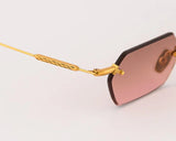 Sunglasses Eyepetizer Tank Gold/Brown Gradient Pink Lenses O/S / Brown Apoella