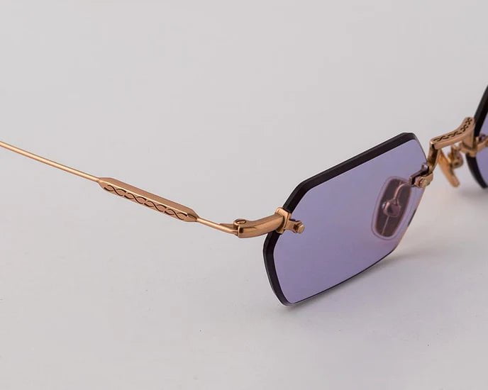 Sunglasses Eyepetizer Tank Rose Gold/Violet O/S / Purple Apoella