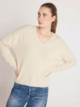 Sweater Absolut Cashmere Alicia V Neck Sweater Cream Apoella