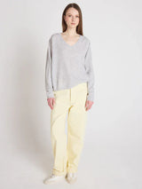 Sweater Absolut Cashmere Alicia V Neck Sweater Light Heather Grey Apoella