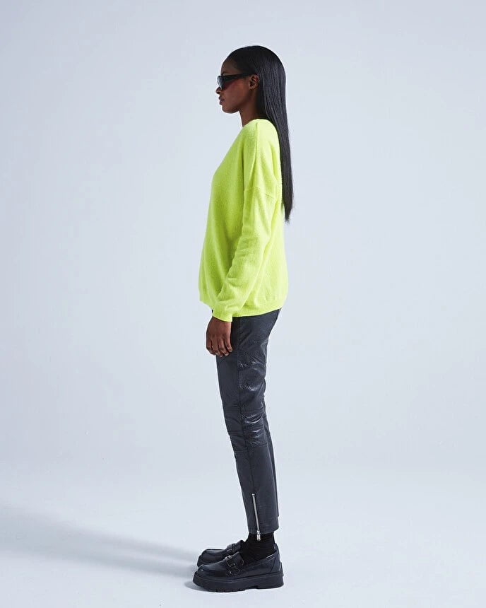 Sweater Absolut Cashmere Angele V Neck Sweater Neon Lemon Apoella