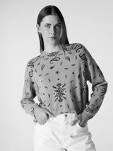 Sweater Absolut Cashmere Ariane Print Crew Neck Sweater Oat Apoella