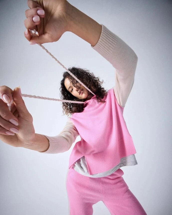 Sweater Absolut Cashmere Yuna Hoodie Combo Bumble Gum Neon Apoella