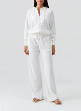 Sweater Melissa Odabash Kyda Terry Hoodie White Apoella
