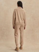 Sweater Varley Mavis Mock Neck Sweater Light Taupe Apoella