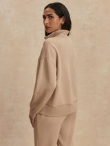 Sweater Varley Mavis Mock Neck Sweater Light Taupe Apoella