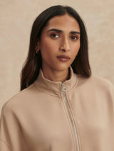 Sweater Varley Mavis Mock Neck Sweater Light Taupe Apoella