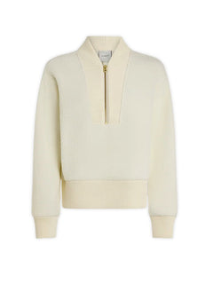Sweater Varley Mumford Half Zip Fleece Sweater Egret Apoella