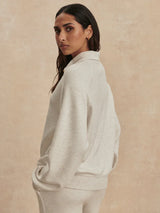 Sweater Varley Selene Half Zip Sweater Ivory Marl Apoella