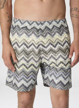 Swimshorts Missoni Long Zig Zag Boxer Black Green Blue Apoella