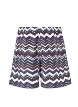 Swimshorts Missoni Long Zig Zag Boxer Blue Apoella